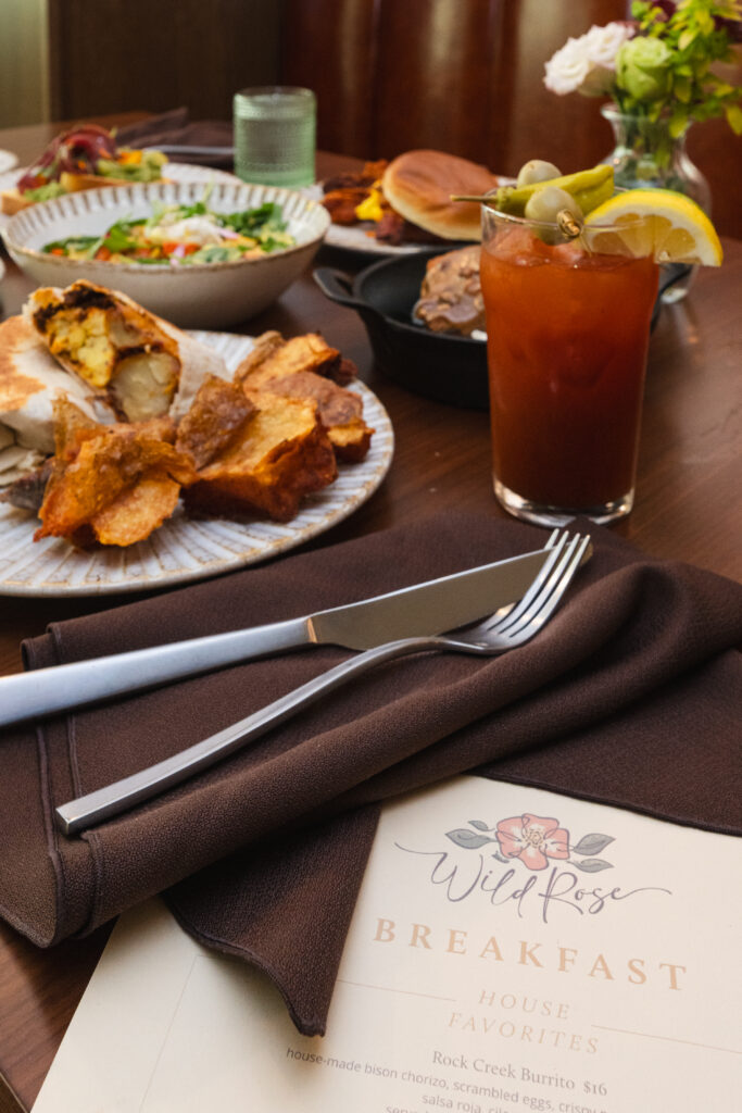 Breakfast spread at Wild Rose