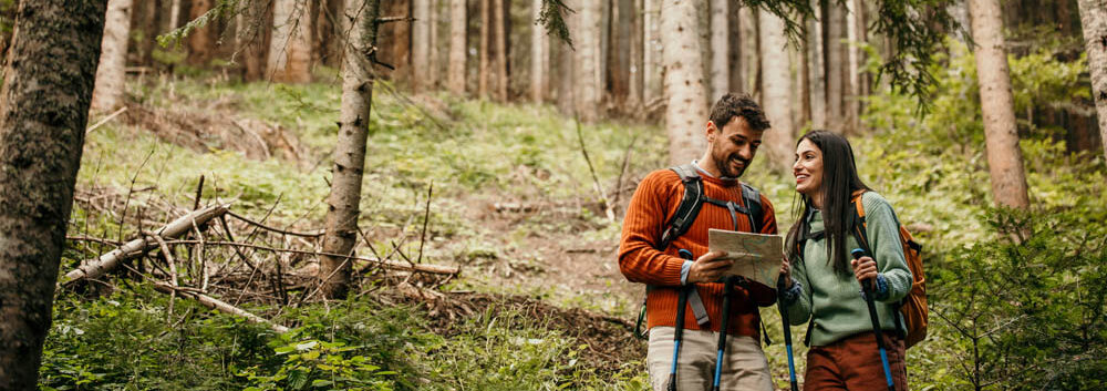 Couple hiking