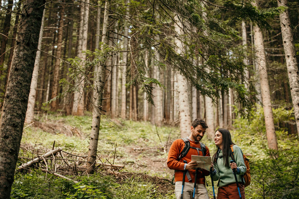 Couple hiking