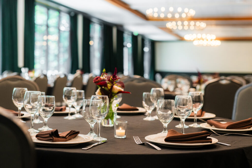 Banquet Set-Up with flowers