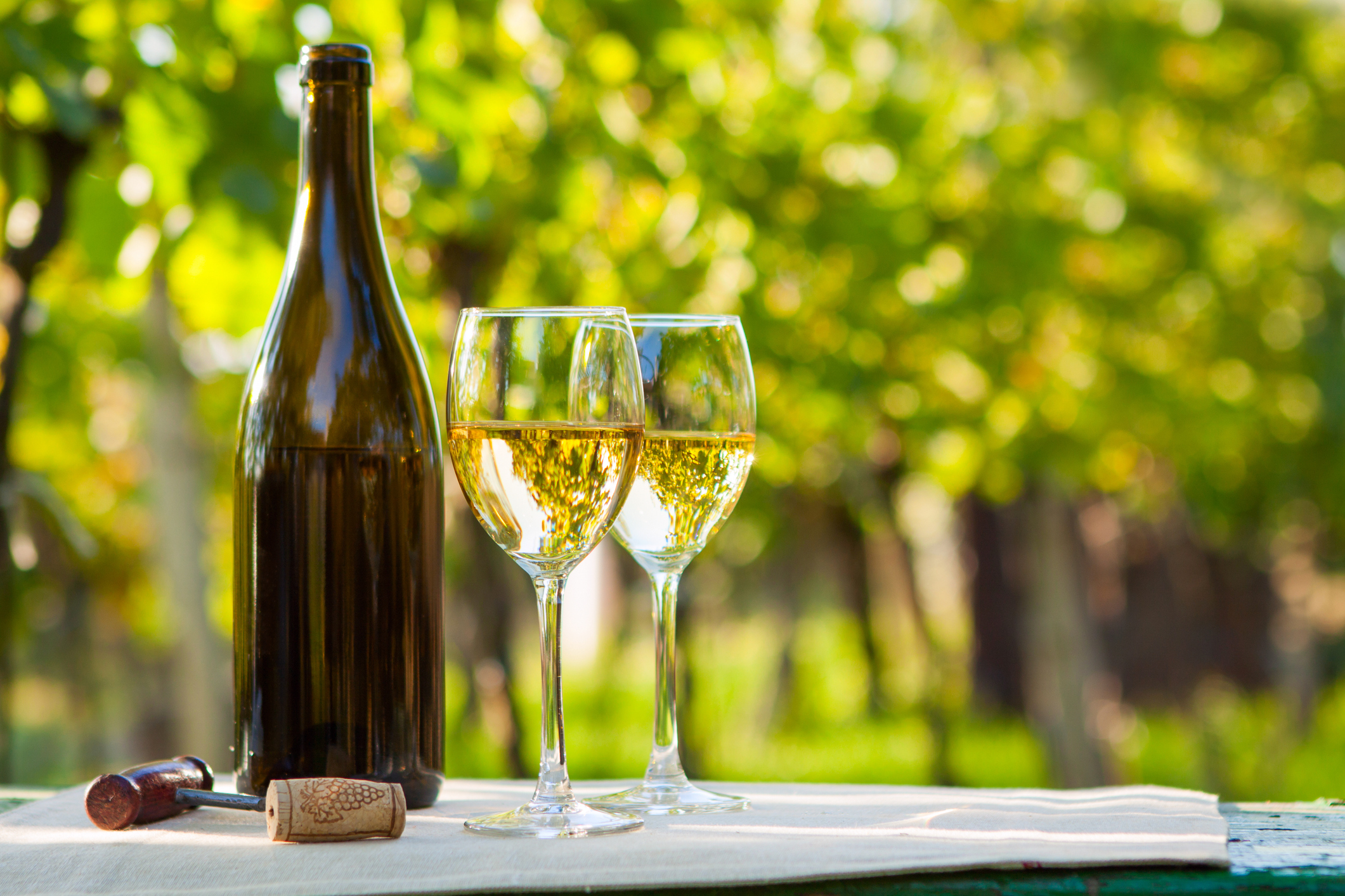 wine with two glasses